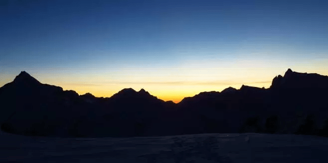Sunset over the Southern Alps.