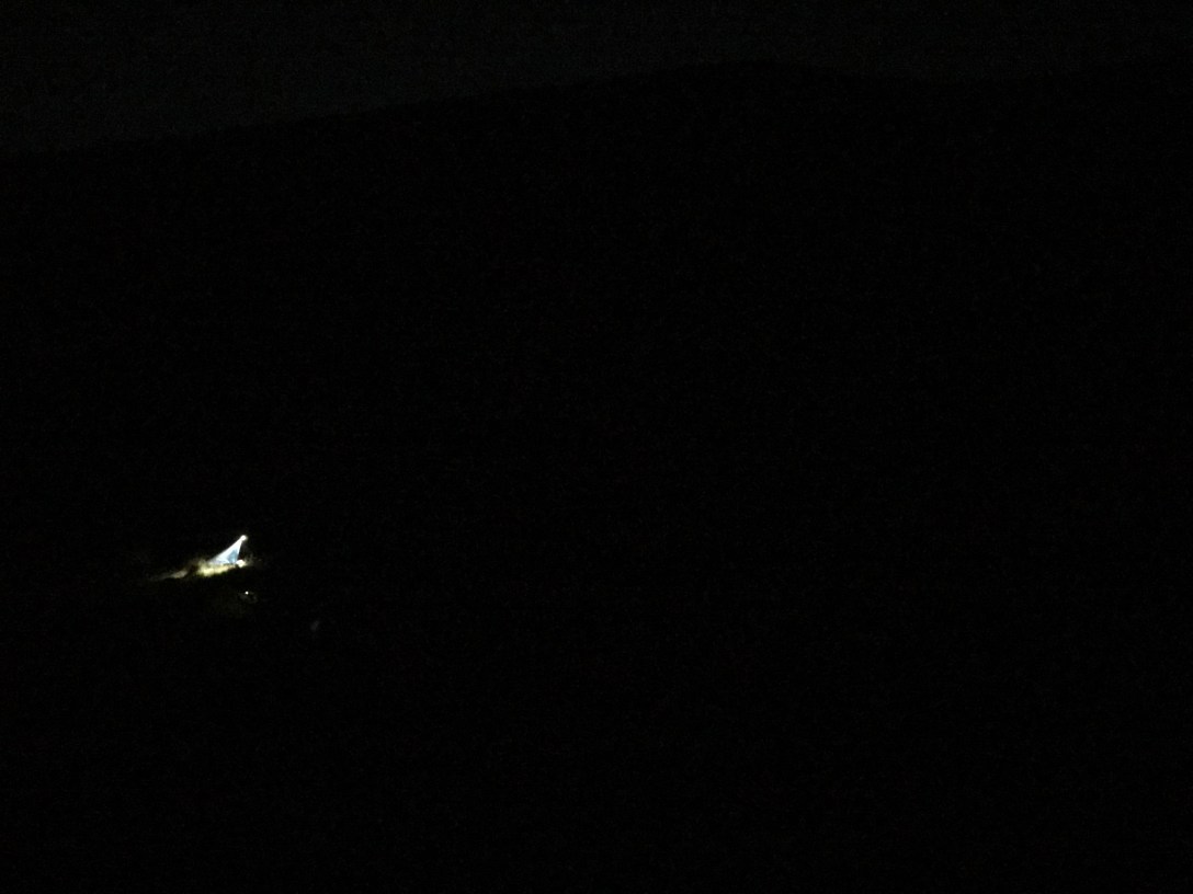 The campsite at night